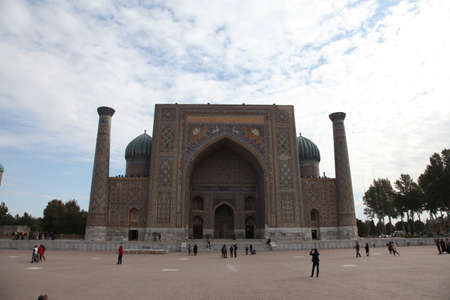 Uzbekistan. Samarkand. Registan.のeditorial素材