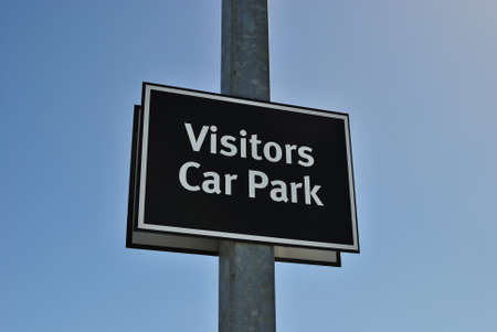 Visitors car park signの写真素材