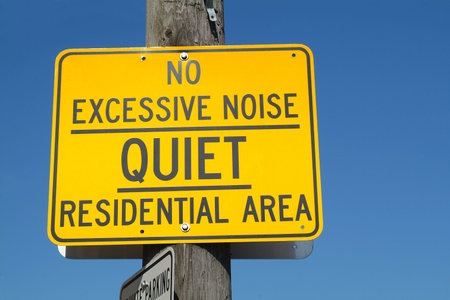 A street sign in what is hopefully a quiet residential area.の写真素材