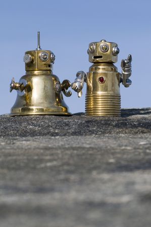 I just don't see how stairs will really improve things for us, said Bob to Bobette.の写真素材