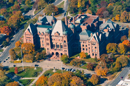 Queen's Park is an urban park in Downtown Toronto, Ontario, Canada.の写真素材