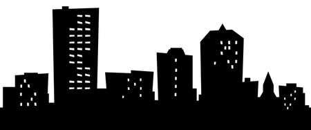 Cartoon skyline silhouette of the city of Manchester, New Hampshire, USA. の写真素材