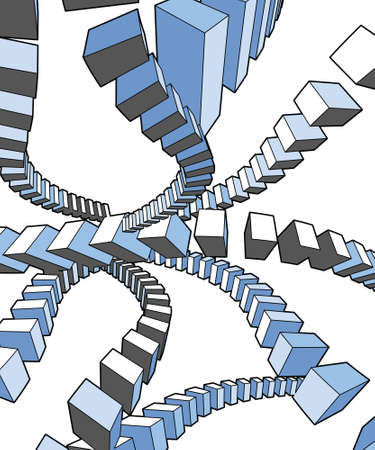 A backdrop of twisting block paths.の写真素材