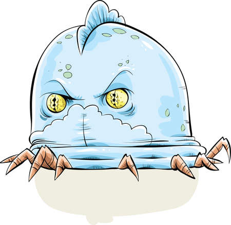 A strange alien, cartoon jelly creature.のイラスト素材