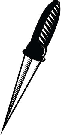 An illustration of a sharp knife.のイラスト素材