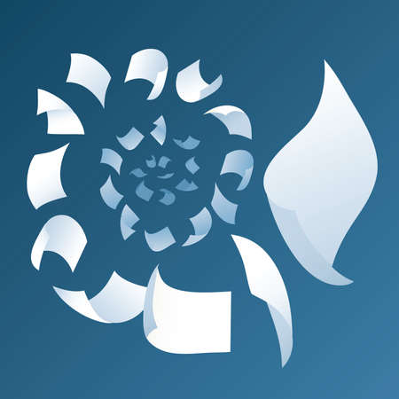 A spiral of paper.のイラスト素材