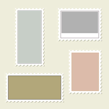 Blank cartoon stamp frames.のイラスト素材