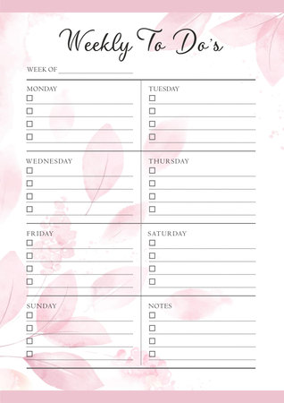 Weekly Daily To Do List planner A4の写真素材