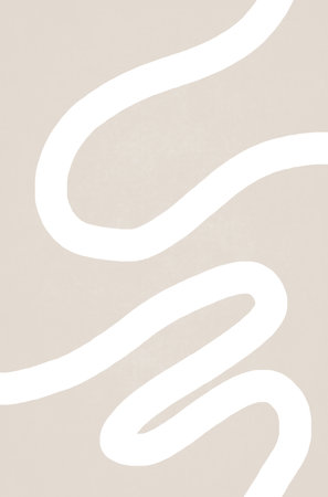 abstract white Wavy Lines Wall Poster Wall Decorの写真素材