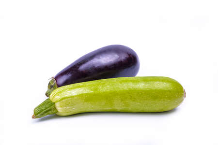 mixed vegetables isolated on a white surfaceの写真素材