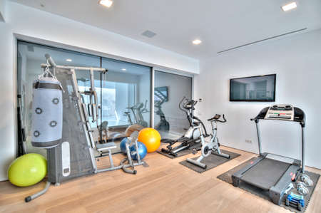 Gym in the luxury villa