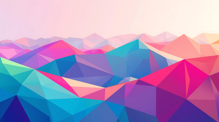 Abstract polygonal background. Triangular low poly style vector illustrationの素材