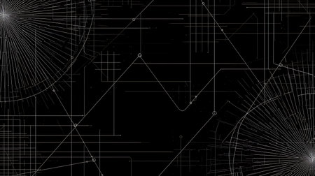 Abstract technology background with lines and dots. Vector illustration for your designの素材