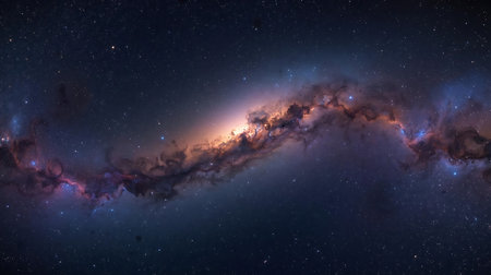 Nebula and stars in deep space. Science fiction wallpaper.の素材