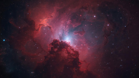 Stars of a planet and galaxy in a free space Elements of this image furnished by NASAの素材