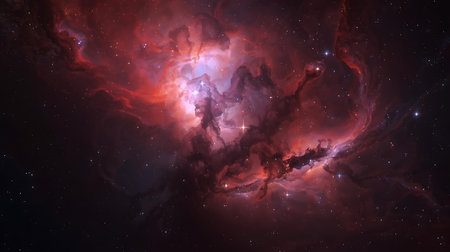 Nebula and stars in deep space. Abstract space background.の素材