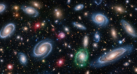 Planets, stars and galaxies in outer space showing the beauty of space exploration.の素材