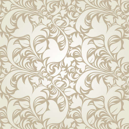 Seamless floral beige background. Vintage floral pattern (texture).のイラスト素材