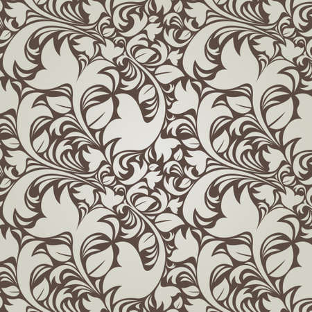 Dark vintage floral background  seamless のイラスト素材