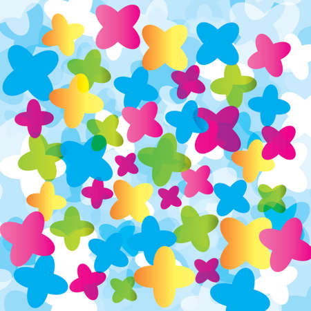 Abstract background with geometrical objects (flowers)のイラスト素材