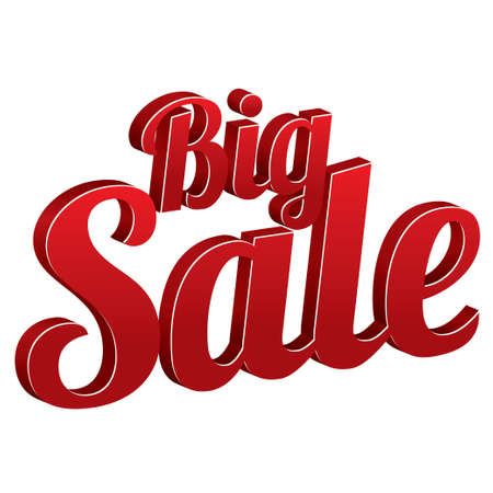 Big sale sign isolated (vector). Icon for special offer.のイラスト素材