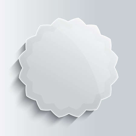 Glass star button template. Vector illustration. Realistic icon.のイラスト素材