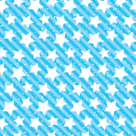 Seamless grunge star texture. Blue white background. Vectorのイラスト素材