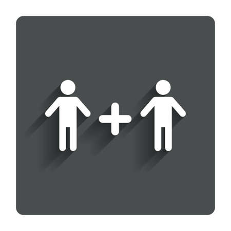 Couple sign icon. Male plus male. のイラスト素材