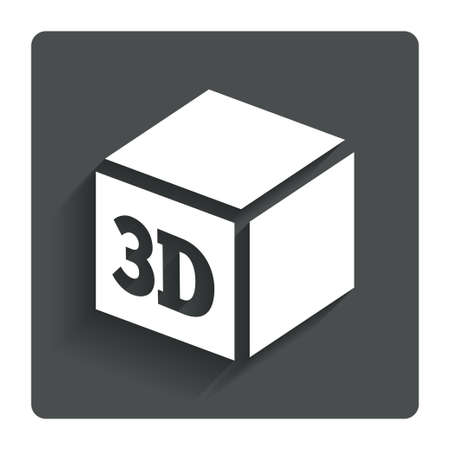 Ilustración de 3D Print sign icon. 3d cube Printing symbol.  - Imagen libre de derechos