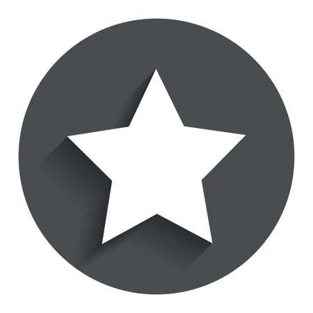 Star sign icon. Favorite button. Navigation symbol. Circle flat button with shadow. Modern UI website navigation. Vectorのイラスト素材
