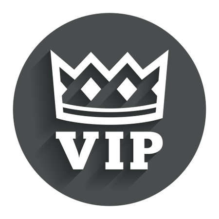 Vip sign icon. Membership symbol. Very important person. Circle flat button with shadow. Modern UI website navigation. Vectorのイラスト素材