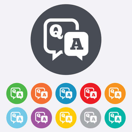 Question Answer Sign Icon Q A Symbol Round Colourful 11 Buttons Vectorの イラスト素材 ストックフォト 写真素材のstock Foto ストックドットフォト