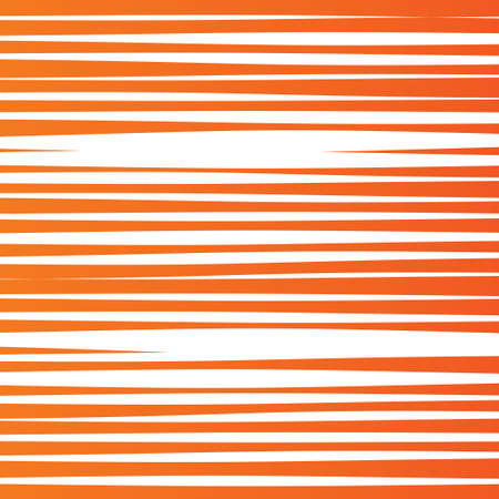 Horizontal lines pattern background. Abstract wallpaper with random wide narrow stripes or curves. Orange background. Vectorのイラスト素材