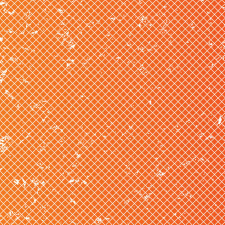 Rhombus cell sheet pattern background. Abstract grid with grunge wallpaper. Orange background. Vectorのイラスト素材