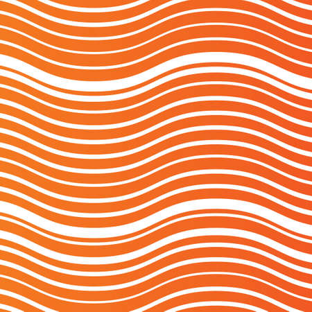 Waves lines pattern background. Abstract wallpaper with random wide narrow stripes or curves. Orange...