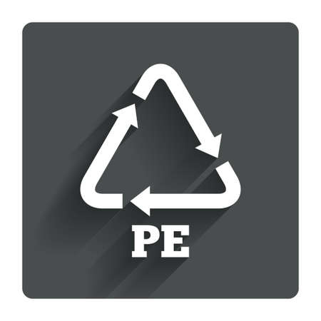 PE Polyethylene sign iconのイラスト素材