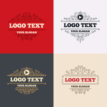 Royal flourishes calligraphic. Arrow sign icon. Next button. Navigation symbol. Luxury ornament lines. Vectorのイラスト素材