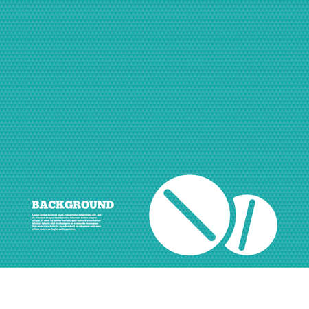 Background with seamless pattern. Medical tablets sign icon. Pharmacy medicine drugs symbol. Triangles green texture. Vectorのイラスト素材
