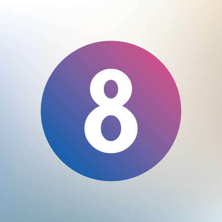 8 March Women's Day sign icon. Eight symbol. Icon on blurred background. Vector