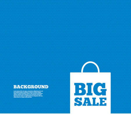 Background with seamless pattern. Big sale bag sign icon. Special offer symbol. Triangles texture. Vectorのイラスト素材