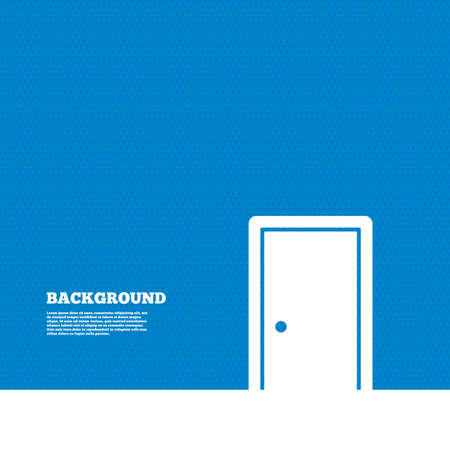 Background with seamless pattern. Door sign icon. Enter or exit symbol. Internal door. Triangles texture. Vectorのイラスト素材