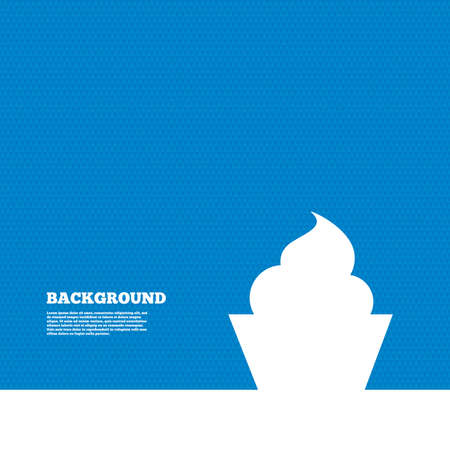 Background with seamless pattern. Muffin sign icon. Cupcake symbol. Triangles texture. Vectorのイラスト素材