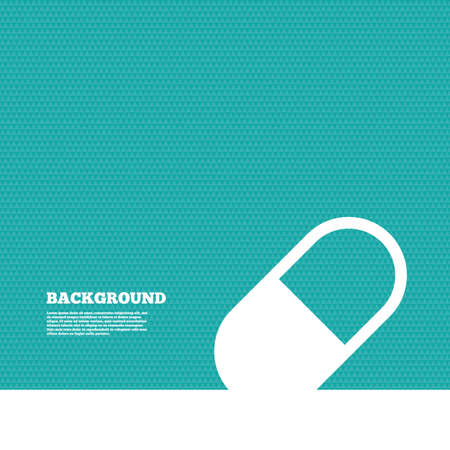 Background with seamless pattern. Medical pill sign icon. Drugs symbol. Triangles green texture. Vectorのイラスト素材