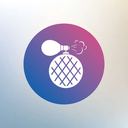 Perfume bottle sign icon. Glamour fragrance symbol. Icon on blurred background. Vectorのイラスト素材