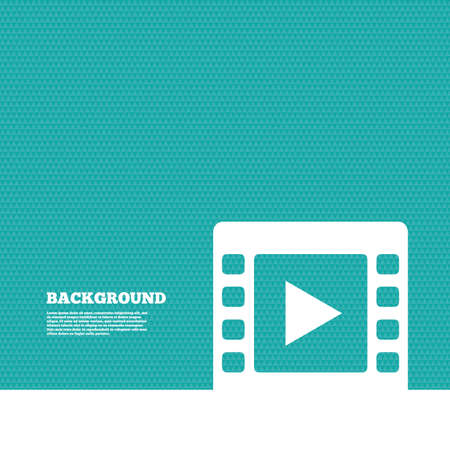 Background with seamless pattern. Video sign icon. Video frame symbol. Triangles green texture. Vectorのイラスト素材