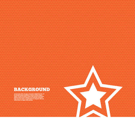 Background with seamless pattern. Star sign icon. Favorite button. Navigation symbol. Triangles orange texture. Vectorのイラスト素材