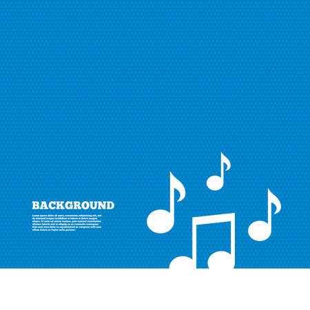 Background with seamless pattern. Music notes sign icon. Musical symbol. Triangles texture. Vectorのイラスト素材