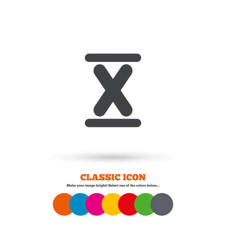 Roman numeral ten sign icon. Roman number ten symbol. Classic flat icon. Colored circles. Vectorのイラスト素材