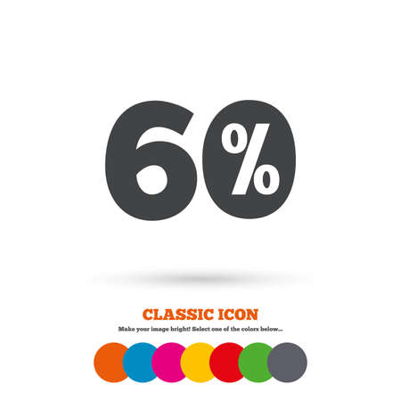 60 percent discount sign iconのイラスト素材