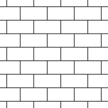 Bricks wall texture. Stripped geometric seamless pattern. Modern repeating stylish texture. Flat texture on white background. Vectorのイラスト素材